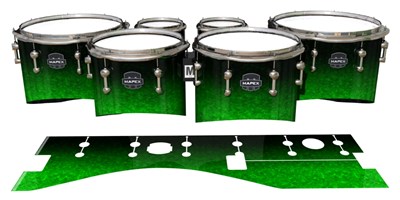 Mapex Quantum Tenor Drum Slips - Emerald Fade (Green)