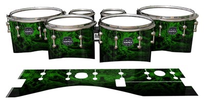 Mapex Quantum Tenor Drum Slips - Forest GEO Marble Fade (Green)
