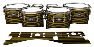 Mapex Quantum Tenor Drum Slips - Gold Horizon Stripes (Yellow)