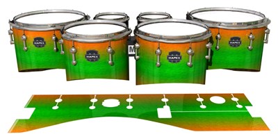 Mapex Quantum Tenor Drum Slips - Green Prairie Fade (Green) (Orange)