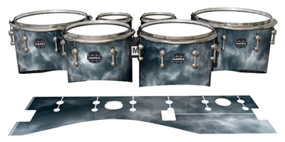 Mapex Quantum Tenor Drum Slips - Grey Smokey Clouds (Themed)