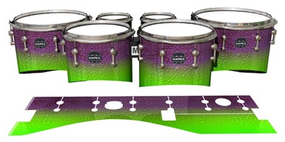 Mapex Quantum Tenor Drum Slips - Joker Drop Fade (Purple) (Green)