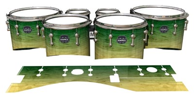 Mapex Quantum Tenor Drum Slips - Jungle Stain Fade (Green)