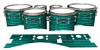 Mapex Quantum Tenor Drum Slips - Lateral Brush Strokes Aqua and Black (Green) (Blue)