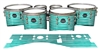 Mapex Quantum Tenor Drum Slips - Lateral Brush Strokes Aqua and White (Green) (Blue)