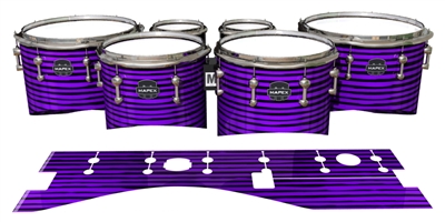 Mapex Quantum Tenor Drum Slips - Lateral Brush Strokes Purple and Black (Purple)