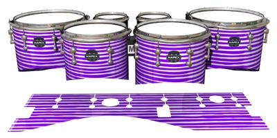 Mapex Quantum Tenor Drum Slips - Lateral Brush Strokes Purple and White (Purple)