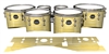 Mapex Quantum Tenor Drum Slips - Lateral Brush Strokes Yellow and White (Yellow)