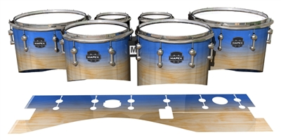 Mapex Quantum Tenor Drum Slips - Maple Woodgrain Blue Fade (Blue)
