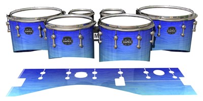 Mapex Quantum Tenor Drum Slips - Marine Maple Fade (Blue)