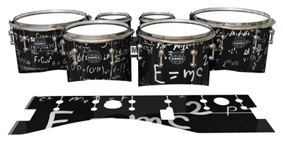 Mapex Quantum Tenor Drum Slips - Mathmatical Equations on Black (Themed)