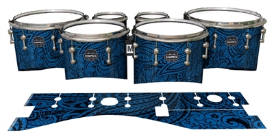 Mapex Quantum Tenor Drum Slips - Navy Blue Paisley (Themed)
