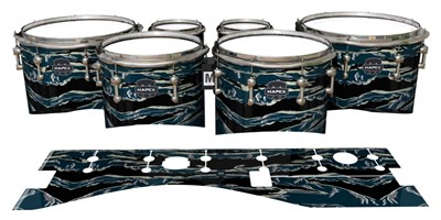 Mapex Quantum Tenor Drum Slips - Nighthawk Tiger Camouflage (Blue)