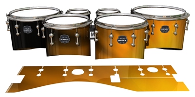 Mapex Quantum Tenor Drum Slips - Orange Light Rays (Themed)