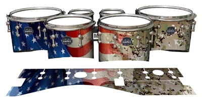 Mapex Quantum Tenor Drum Slips - Patriotic Camo Fade