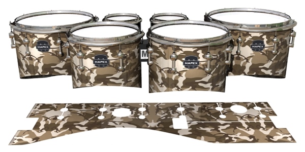 Mapex Quantum Tenor Drum Slips - Quicksand Traditional Camouflage (Neutral)