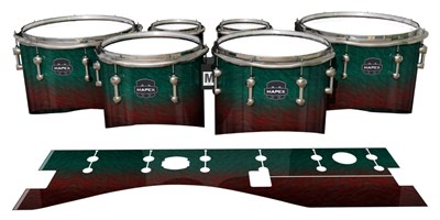 Mapex Quantum Tenor Drum Slips - Red River Fade (Red) (Aqua)