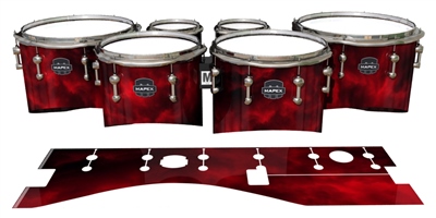 Mapex Quantum Tenor Drum Slips - Red Smokey Clouds (Themed)