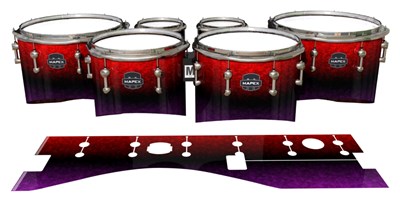 Mapex Quantum Tenor Drum Slips - Rosso Galaxy Fade (Red) (Purple)