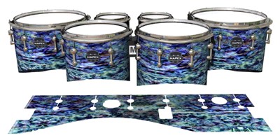 Mapex Quantum Tenor Drum Slips - Seabed Abalone (Blue) (Aqua)