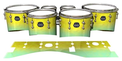 Mapex Quantum Tenor Drum Slips - Springtime Fade (Yellow) (Aqua)