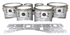 Mapex Quantum Tenor Drum Slips - Wave Brush Strokes Grey and White (Neutral)