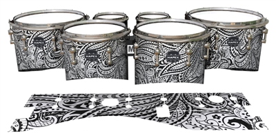 Mapex Quantum Tenor Drum Slips - White Paisley (Themed)