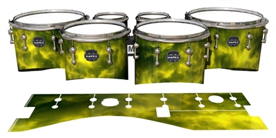 Mapex Quantum Tenor Drum Slips - Yellow Smokey Clouds (Themed)