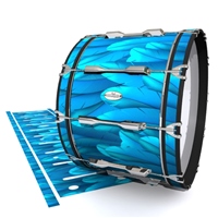 Pearl Championship Maple Bass Drum Slip - Blue Feathers (Themed)