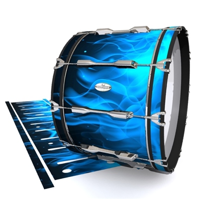 Pearl Championship Maple Bass Drum Slip - Blue Flames (Themed)