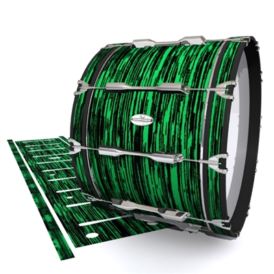 Pearl Championship Maple Bass Drum Slip - Chaos Brush Strokes Green and Black (Green)