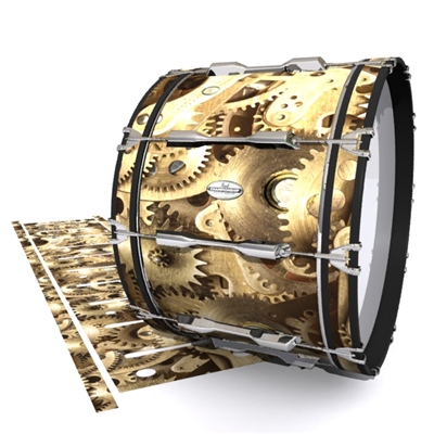 Pearl Championship Maple Bass Drum Slip - Golden Gears (Themed)