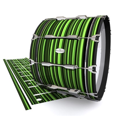 Pearl Championship Maple Bass Drum Slip - Green Horizon Stripes (Green)