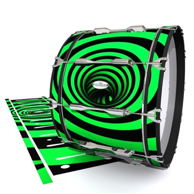 Pearl Championship Maple Bass Drum Slip - Green Vortex Illusion (Themed)