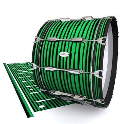 Pearl Championship Maple Bass Drum Slip - Lateral Brush Strokes Green and Black (Green)