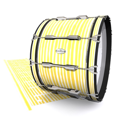 Pearl Championship Maple Bass Drum Slip - Lateral Brush Strokes Yellow and White (Yellow)