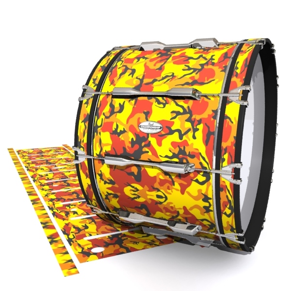 Pearl Championship Maple Bass Drum Slip - November Fall Traditional Camouflage (Red) (Yellow)