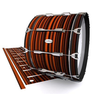 Pearl Championship Maple Bass Drum Slip - Orange Horizon Stripes (Orange)