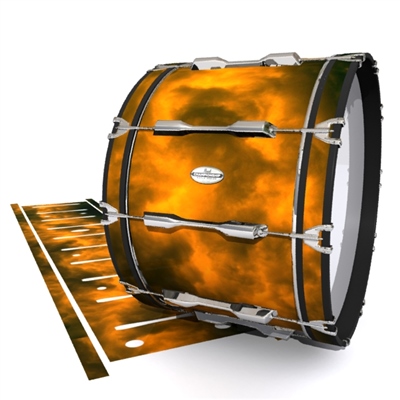 Pearl Championship Maple Bass Drum Slip - Orange Smokey Clouds (Themed)