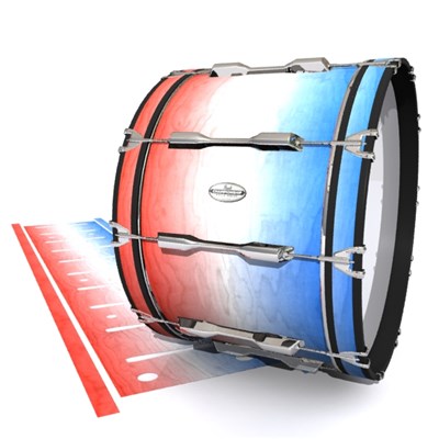 Pearl Championship Maple Bass Drum Slip - Patriotic Maple Fade (Red) (Blue)