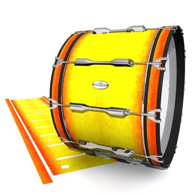 Pearl Championship Maple Bass Drum Slip - Phoenix Fire (Yellow) (Orange)