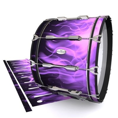 Pearl Championship Maple Bass Drum Slip - Purple Flames (Themed)