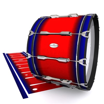 Pearl Championship Maple Bass Drum Slip - Red Arrow (Red) (Blue)