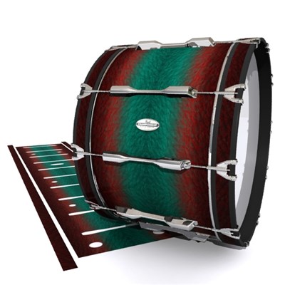 Pearl Championship Maple Bass Drum Slip - Red River Fade (Red) (Aqua)