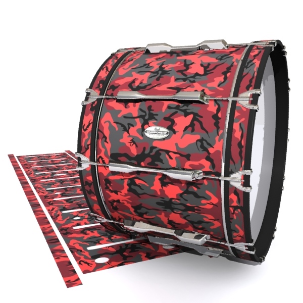 Pearl Championship Maple Bass Drum Slip - Red Slate Traditional Camouflage (Red)