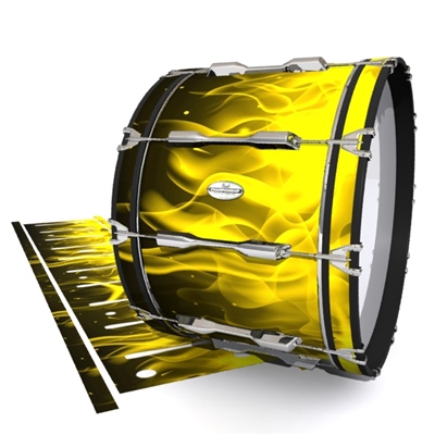 Pearl Championship Maple Bass Drum Slip - Yellow Flames (Themed)