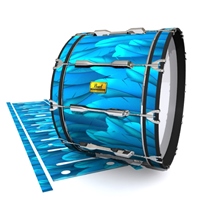 Pearl Championship Maple Bass Drum Slip (Old) - Blue Feathers (Themed)