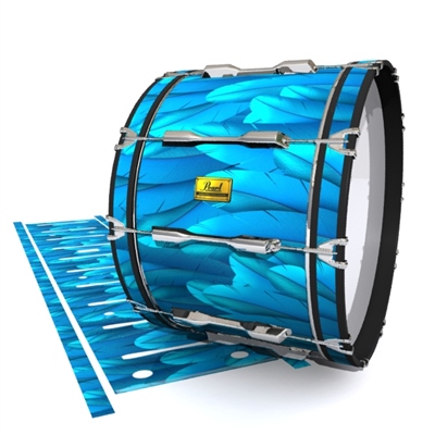 Pearl Championship Maple Bass Drum Slip (Old) - Blue Feathers (Themed)