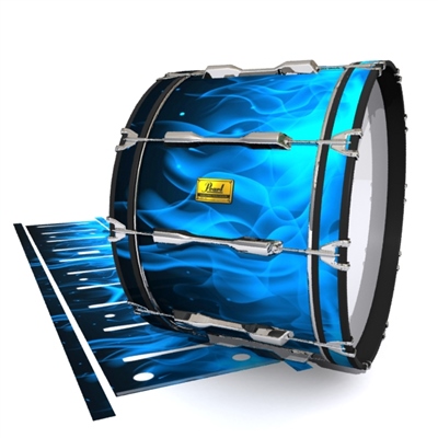 Pearl Championship Maple Bass Drum Slip (Old) - Blue Flames (Themed)