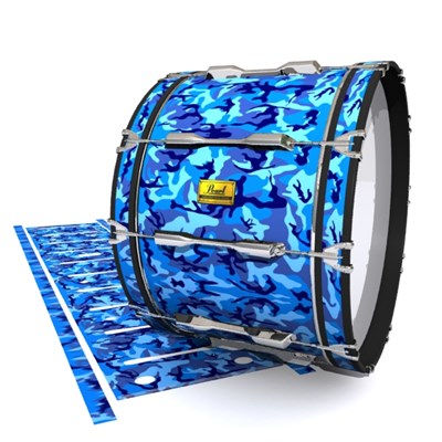 Pearl Championship Maple Bass Drum Slip (Old) - Blue Wing Traditional Camouflage (Blue)